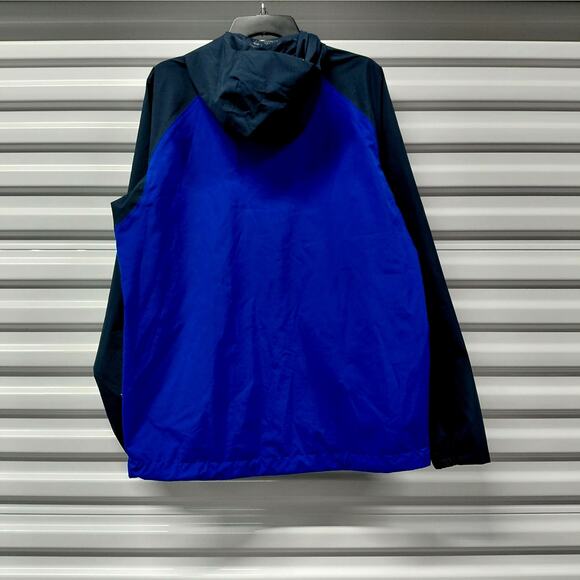 Adidas Terrex Rain.RDY Jacket Mens Medium Blue Hooded Waterproof Windbreaker - Picture 4 of 13